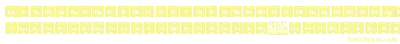 Fonte PeriodicTableOfElements – fontes amarelas em um fundo branco