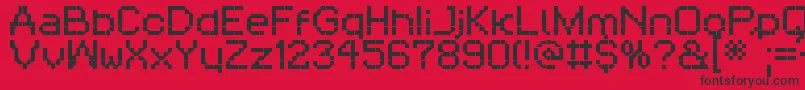 RittswoodthreeorangesRegular Font – Black Fonts on Red Background