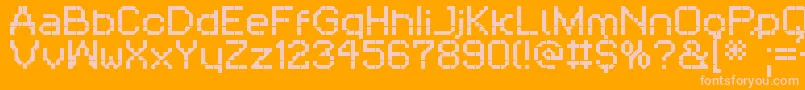 RittswoodthreeorangesRegular Font – Pink Fonts on Orange Background