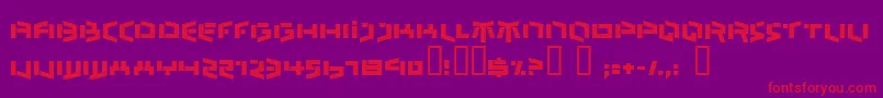 Bedlr Font – Red Fonts on Purple Background