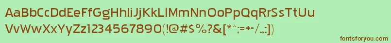 Pakenhamxpbk-fontti – ruskeat fontit vihreällä taustalla