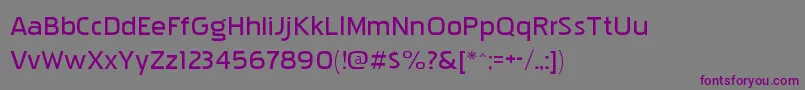 フォントPakenhamxpbk – 紫色のフォント、灰色の背景