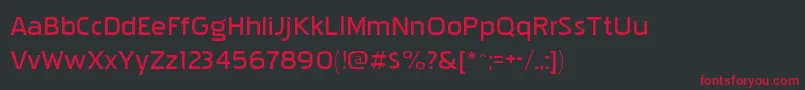 Шрифт Pakenhamxpbk – красные шрифты на чёрном фоне