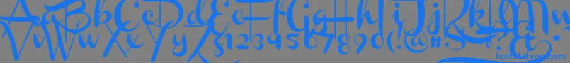 Channel Font – Blue Fonts on Gray Background