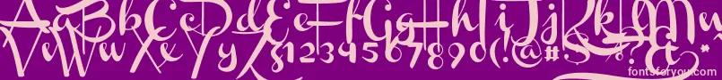fuente Channel – Fuentes Rosadas Sobre Fondo Morado
