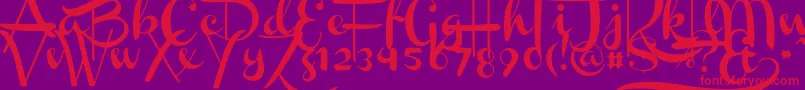 fuente Channel – Fuentes Rojas Sobre Fondo Morado