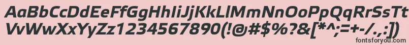 フォントElektraTextProBoldItalic – ピンクの背景に黒い文字