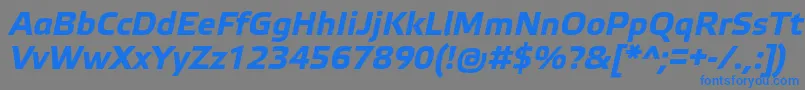 ElektraTextProBoldItalic Font – Blue Fonts on Gray Background