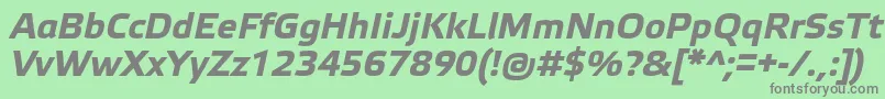 フォントElektraTextProBoldItalic – 緑の背景に灰色の文字