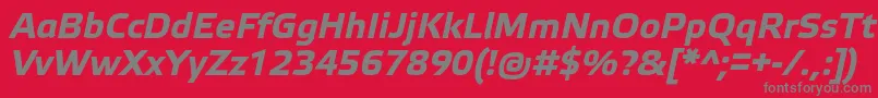 ElektraTextProBoldItalic Font – Gray Fonts on Red Background