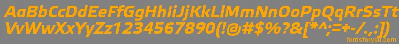 More about ElektraTextProBoldItalic Font ElektraTextProBoldItalic Font – Orange Fonts on Gray Background