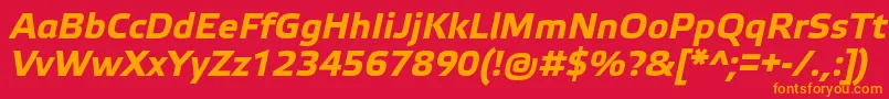 ElektraTextProBoldItalic Font – Orange Fonts on Red Background