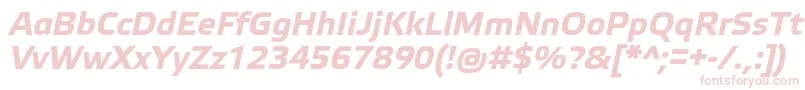 ElektraTextProBoldItalic Font – Pink Fonts on White Background
