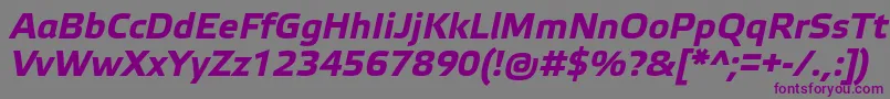 Lisätietoja ElektraTextProBoldItalic-fontista ElektraTextProBoldItalic-fontti – violetit fontit harmaalla taustalla
