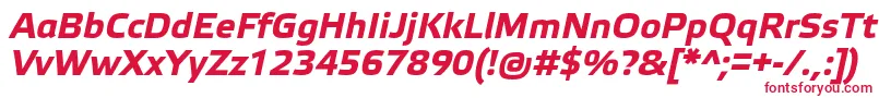 ElektraTextProBoldItalic-Schriftart – Rote Schriften auf weißem Hintergrund