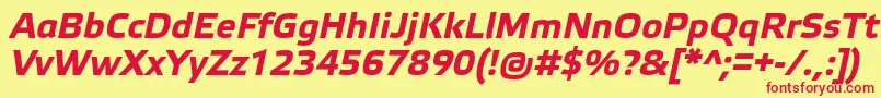 fuente ElektraTextProBoldItalic – Fuentes Rojas Sobre Fondo Amarillo
