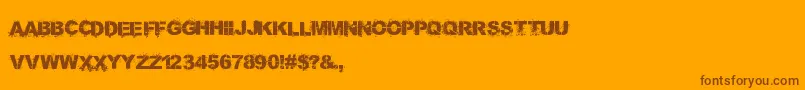 Bang4YaBuck Font – Brown Fonts on Orange Background