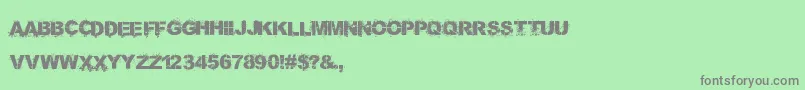 Więcej informacji o czcionce Bang4YaBuck Czcionka Bang4YaBuck – szare czcionki na zielonym tle