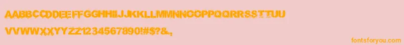 Bang4YaBuck Font – Orange Fonts on Pink Background