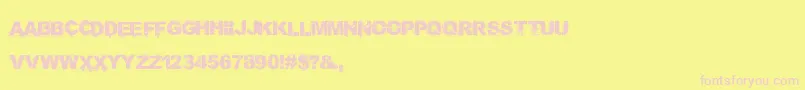 Bang4YaBuck-Schriftart – Rosa Schriften auf gelbem Hintergrund