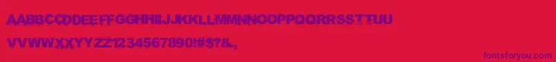 Bang4YaBuck Font – Purple Fonts on Red Background