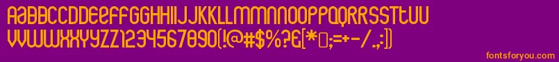 RothwellRegular Font – Orange Fonts on Purple Background