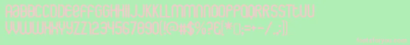 RothwellRegular Font – Pink Fonts on Green Background