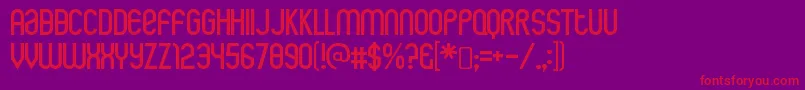 RothwellRegular Font – Red Fonts on Purple Background