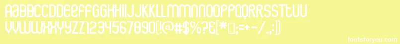 RothwellRegular Font – White Fonts on Yellow Background