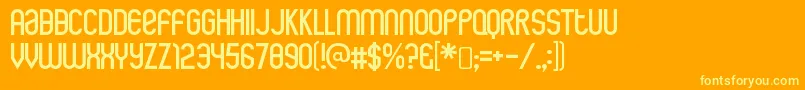 RothwellRegular Font – Yellow Fonts on Orange Background