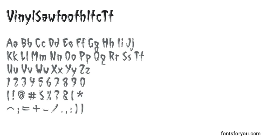 Fuente VinylSawtoothItcTt - alfabeto, números, caracteres especiales