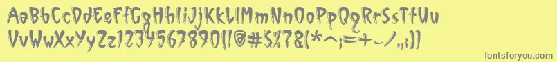VinylSawtoothItcTt Font – Gray Fonts on Yellow Background