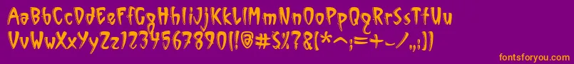 VinylSawtoothItcTt Font – Orange Fonts on Purple Background