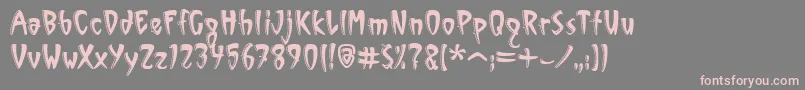 VinylSawtoothItcTt Font – Pink Fonts on Gray Background