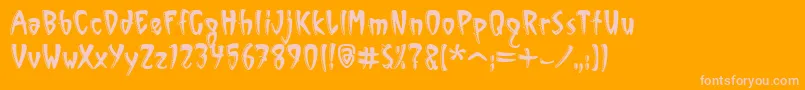 VinylSawtoothItcTt Font – Pink Fonts on Orange Background