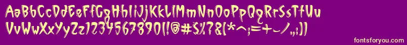 VinylSawtoothItcTt Font – Yellow Fonts on Purple Background