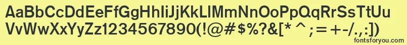 Gothic725BoldBt Font – Black Fonts on Yellow Background