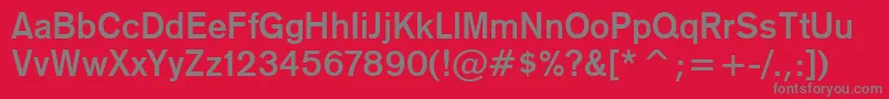Gothic725BoldBt Font – Gray Fonts on Red Background