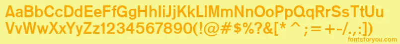 Gothic725BoldBt Font – Orange Fonts on Yellow Background