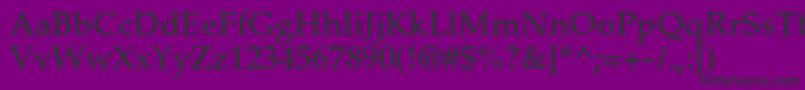 PalatinoltstdMedium Font – Black Fonts on Purple Background