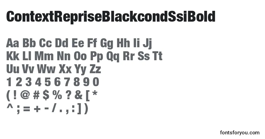 Шрифт ContextRepriseBlackcondSsiBold – алфавит, цифры, специальные символы