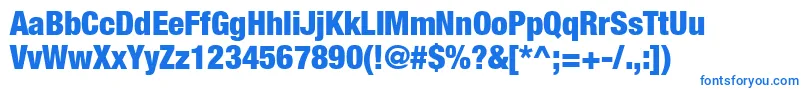 Шрифт ContextRepriseBlackcondSsiBold – синие шрифты на белом фоне