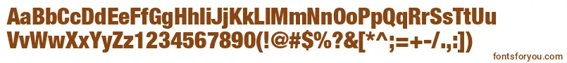 Шрифт ContextRepriseBlackcondSsiBold – коричневые шрифты на белом фоне