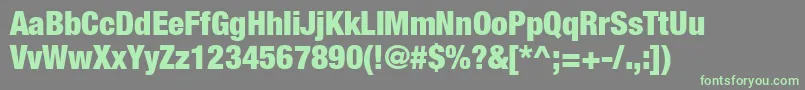 フォントContextRepriseBlackcondSsiBold – 灰色の背景に緑のフォント