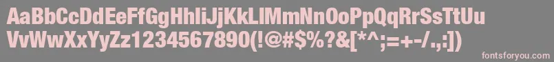 Шрифт ContextRepriseBlackcondSsiBold – розовые шрифты на сером фоне