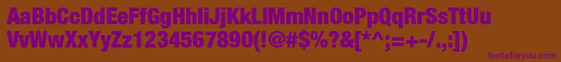 Шрифт ContextRepriseBlackcondSsiBold – фиолетовые шрифты на коричневом фоне