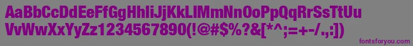Шрифт ContextRepriseBlackcondSsiBold – фиолетовые шрифты на сером фоне