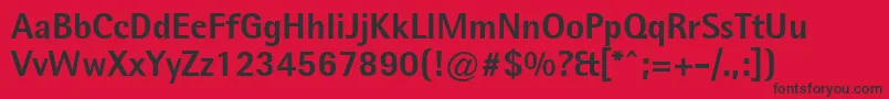 LibreSemisansBlackSsiExtraBold Font – Black Fonts on Red Background
