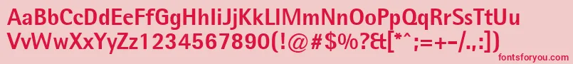 LibreSemisansBlackSsiExtraBold Font – Red Fonts on Pink Background