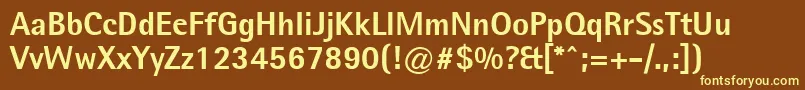 Шрифт LibreSemisansBlackSsiExtraBold – жёлтые шрифты на коричневом фоне